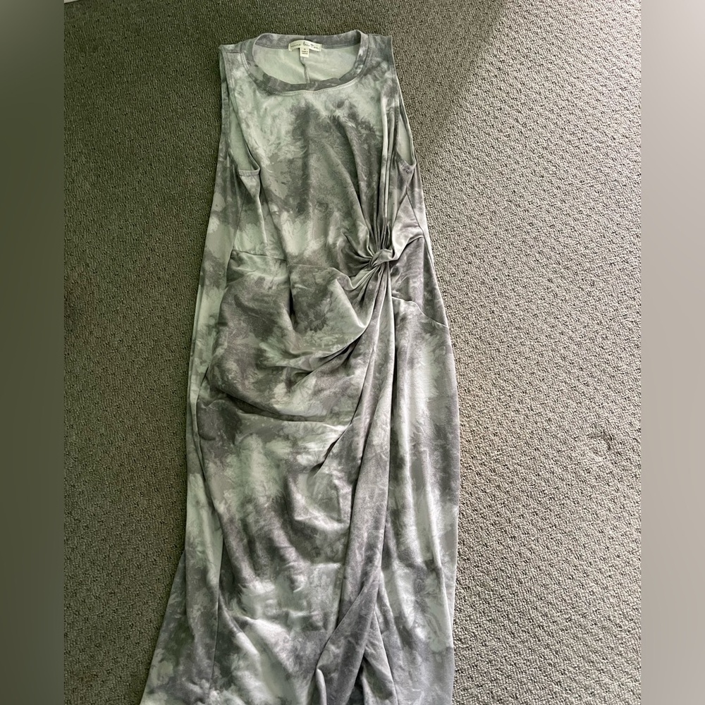 Nine Britton Silver Gray Maxi Wrap Skirt